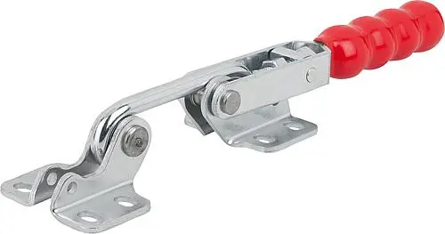 Produktfoto 1 von HAKENSPANNER, HORIZONTAL MIT GEGENHALTER, F2=4000, STAHL VERZINKT, KOMP:KUNSTSTOFF ROT ÖLBESTÄNDIG