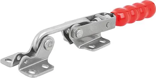 Produktfoto 1 von HAKENSPANNER, HORIZONTAL MIT GEGENHALTER, F2=4000, EDELSTAHL BLANK, KOMP:KUNSTSTOFF ROT ÖLBESTÄNDIG