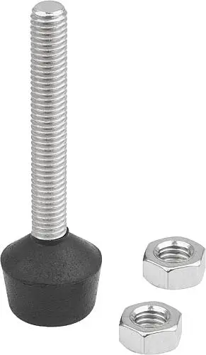 Produktfoto 1 von ANDRUCKSPINDEL MIT DRUCKSTÜCK, M05, L=42, EDELSTAHL, KOMP:NEOPREN