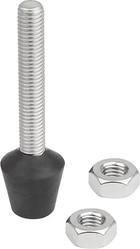 Produktfoto 1 von ANDRUCKSPINDEL MIT DRUCKSTÜCK, M10, L=85, EDELSTAHL, KOMP:NEOPREN