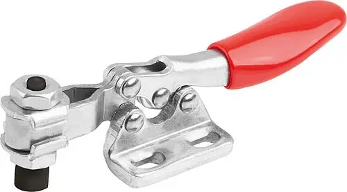 Produktfoto 1 von SCHNELLSPANNER HORIZONTAL MINI, FUß WAAGRECHT F1=250, VERSTELLB. ANDRUCKSPINDEL M04X20, STAHL VERZINKT,