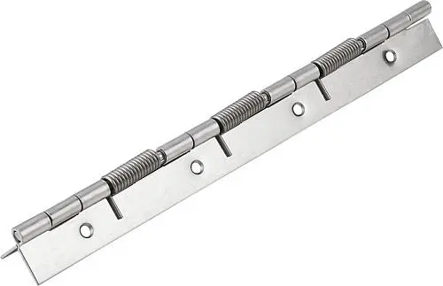 Produktfoto 1 von FEDERSCHARNIER FEDER ÖFFNEND A=40, B=240, FORM:B MIT BOHRUNG, EDELSTAHL BLANK
