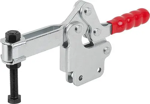 Produktfoto 1 von SCHNELLSPANNER STANDARD L=308, FORM:B STAHL, FUß SENKRECHT, KOMP:KUNSTSTOFF, ROT, F2=6400