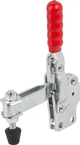 Produktfoto 1 von SCHNELLSPANNER, FUß SENKRECHT, STANDARD, F2=2400, VERSTELLB. ANDRUCKSPINDEL M08X63, STAHL VERZINKT,