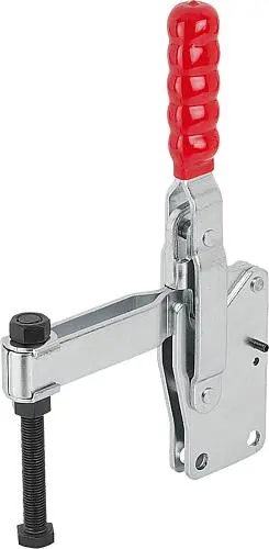 Produktfoto 1 von SCHNELLSPANNER STANDARD L=229,2 STAHL, FUß SENKRECHT, KOMP:KUNSTSTOFF, ROT, F2=8000