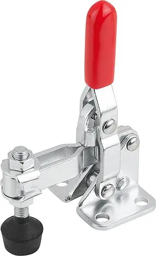 Produktfoto 1 von SCHNELLSPANNER VERTIKAL STANDARD, FUß WAAGRECHT F2=1000, VERSTELLB. ANDRUCKSPINDEL M05X37, STAHL VERZINKT,