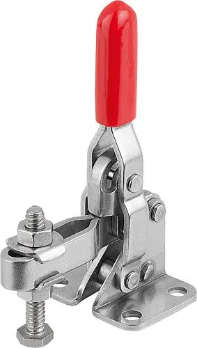 Produktfoto 1 von SCHNELLSPANNER VERTIKAL STANDARD, FUß WAAGRECHT F2=1000, VERSTELLB. ANDRUCKSPINDEL M05X30, EDELSTAHL BLANK,