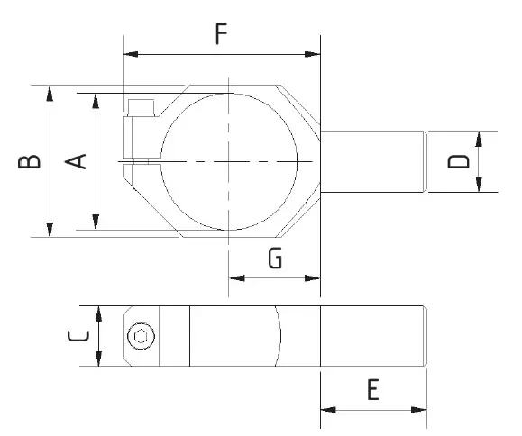 Produktfoto 1 von Halter für Angussschneider Ø30