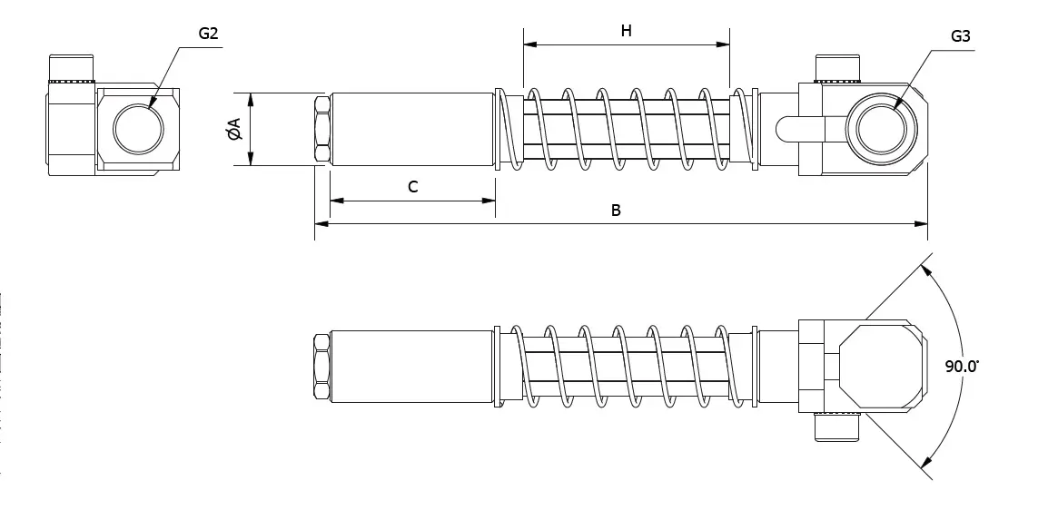 Produktfoto 1 von Federbelasteter Vakuumarm mit schwenkbarem Kopf für Greifer SZP - 76 mm
