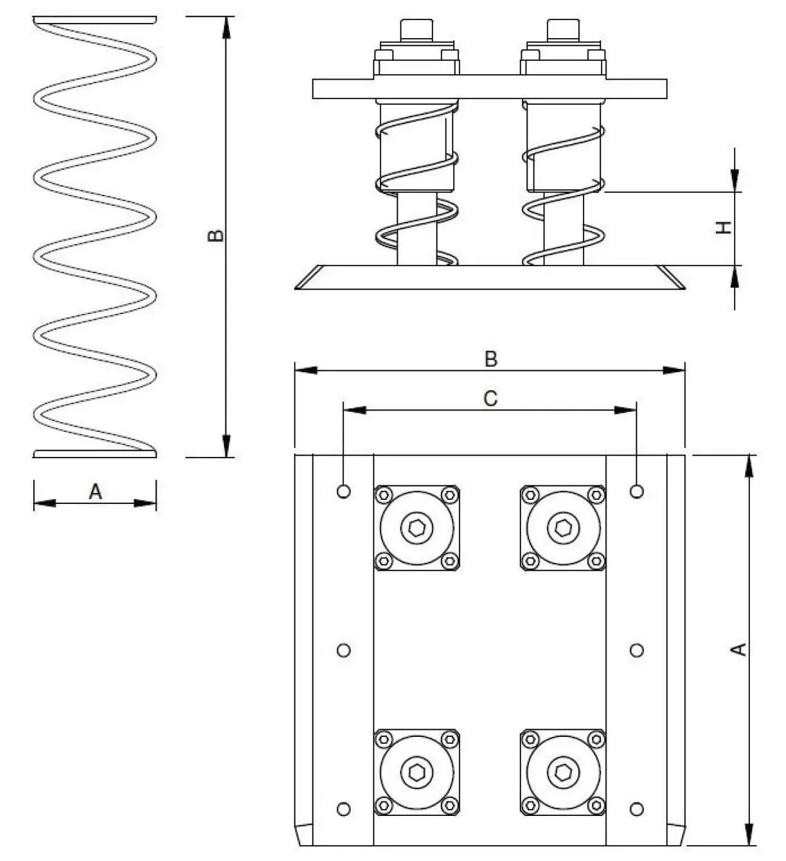 Produktfoto 1 von EOAT Grundplatte federbelastet 100 mm x 100 mm