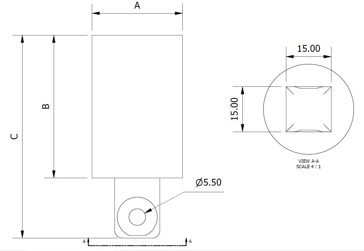 Produktfoto 1 von Zangenbefestigung 20 mm x 48 mm