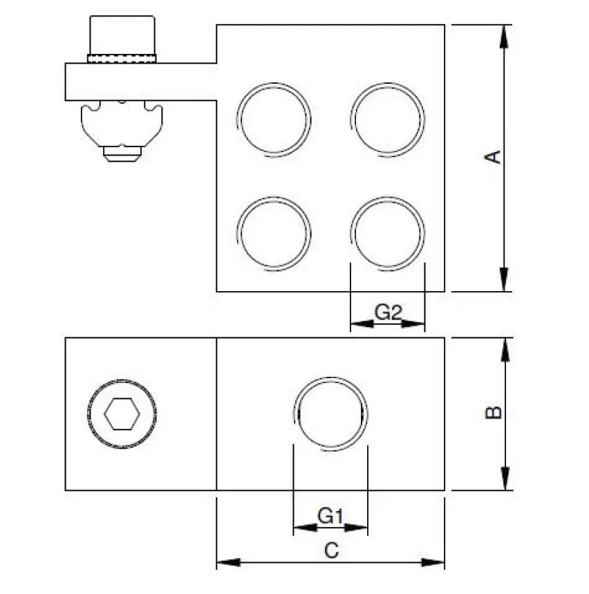 Produktfoto 1 von Luft/Vakuum-Verteiler - Eingang G1/8 Ausgang 8 x G1/8