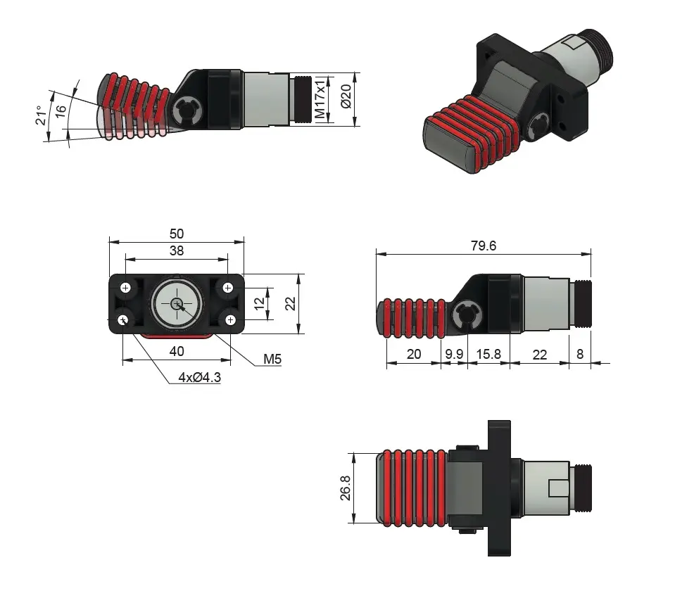Produktfoto 1 von Finger Greifer 150°C - 21° mit HNBR-Polster