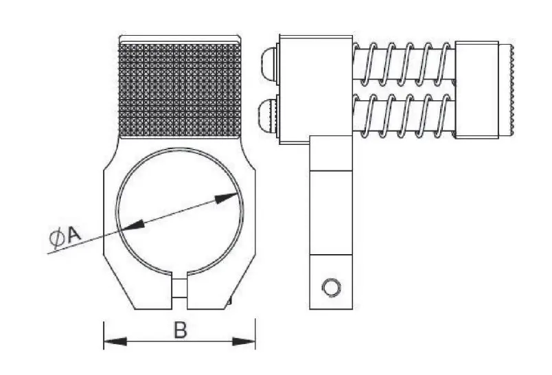 Produktfoto 1 von Stopper für Fingergreifer Ø14 - mit Viton-Polster und Federanschlag