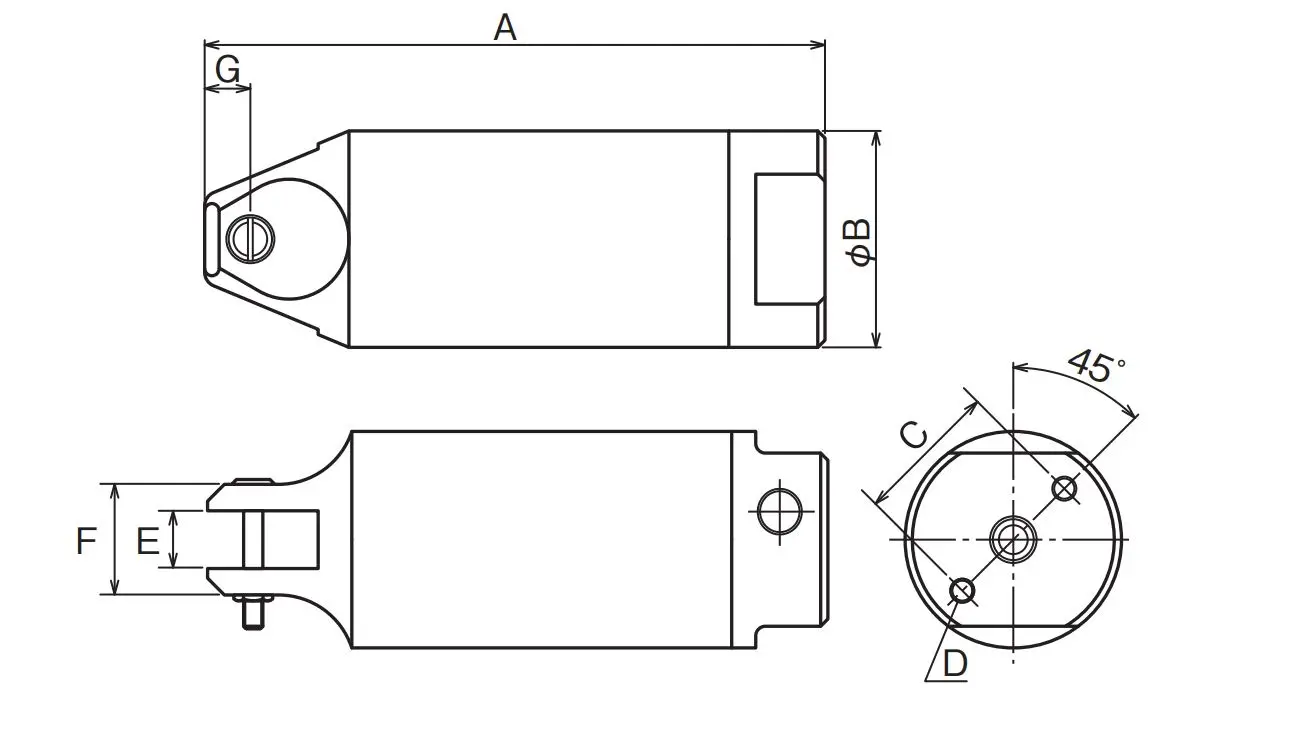 Produktfoto 1 von Luftzangengehäuse Serie GT - rund 113 mm