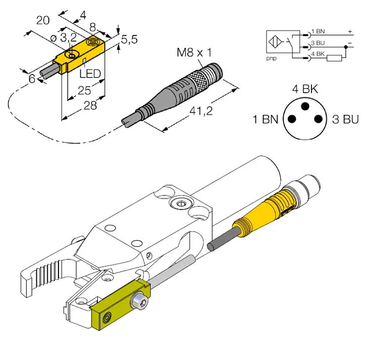 Produktfoto 1 von Sensor NPN für Greifer GRZ 20