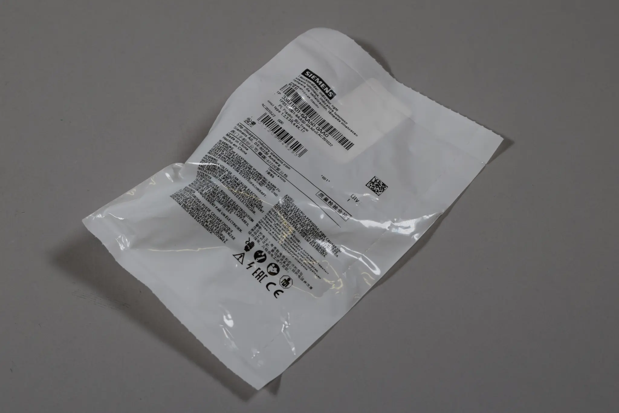 Produktfoto 1 von Leuchtmelder, 22mm, rund, Kunststoff, blau, Linse, glatt