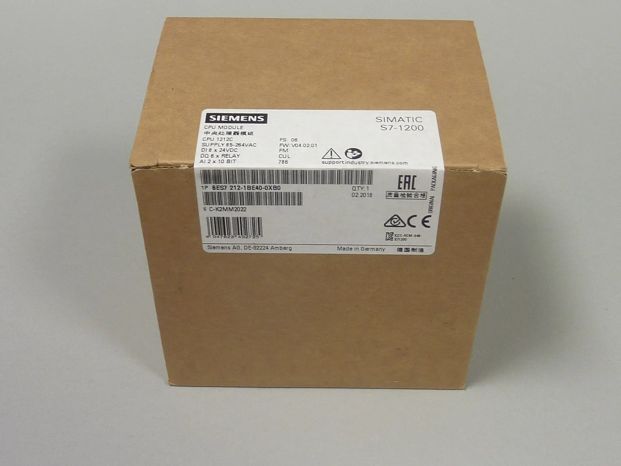 Produktfoto 1 von 6ES7212-1BE40-0XB0