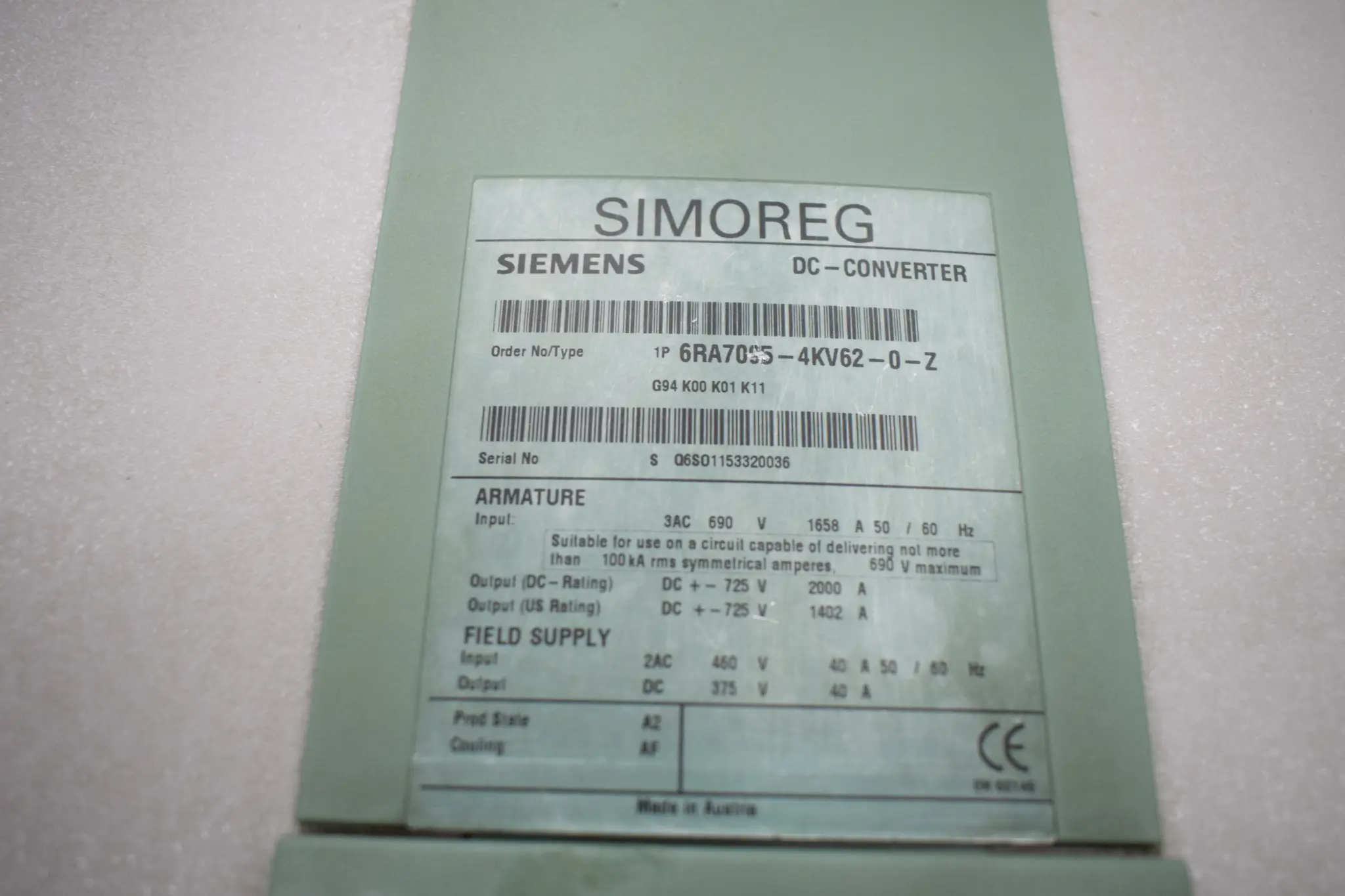 Produktfoto 1 von 6RA7095-4KV62-0-Z