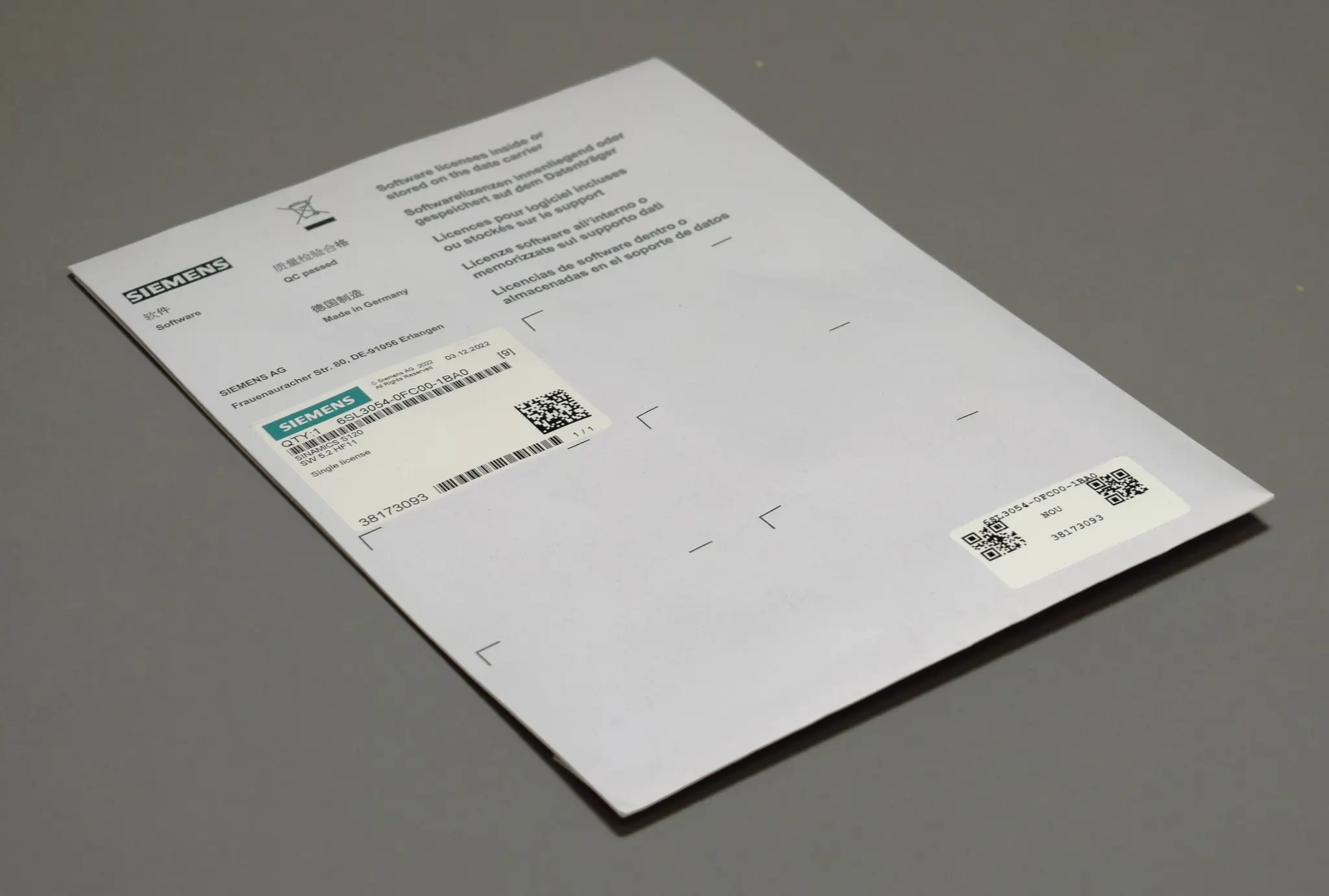 Produktfoto 1 von 6SL3054-0FC00-1BA0
