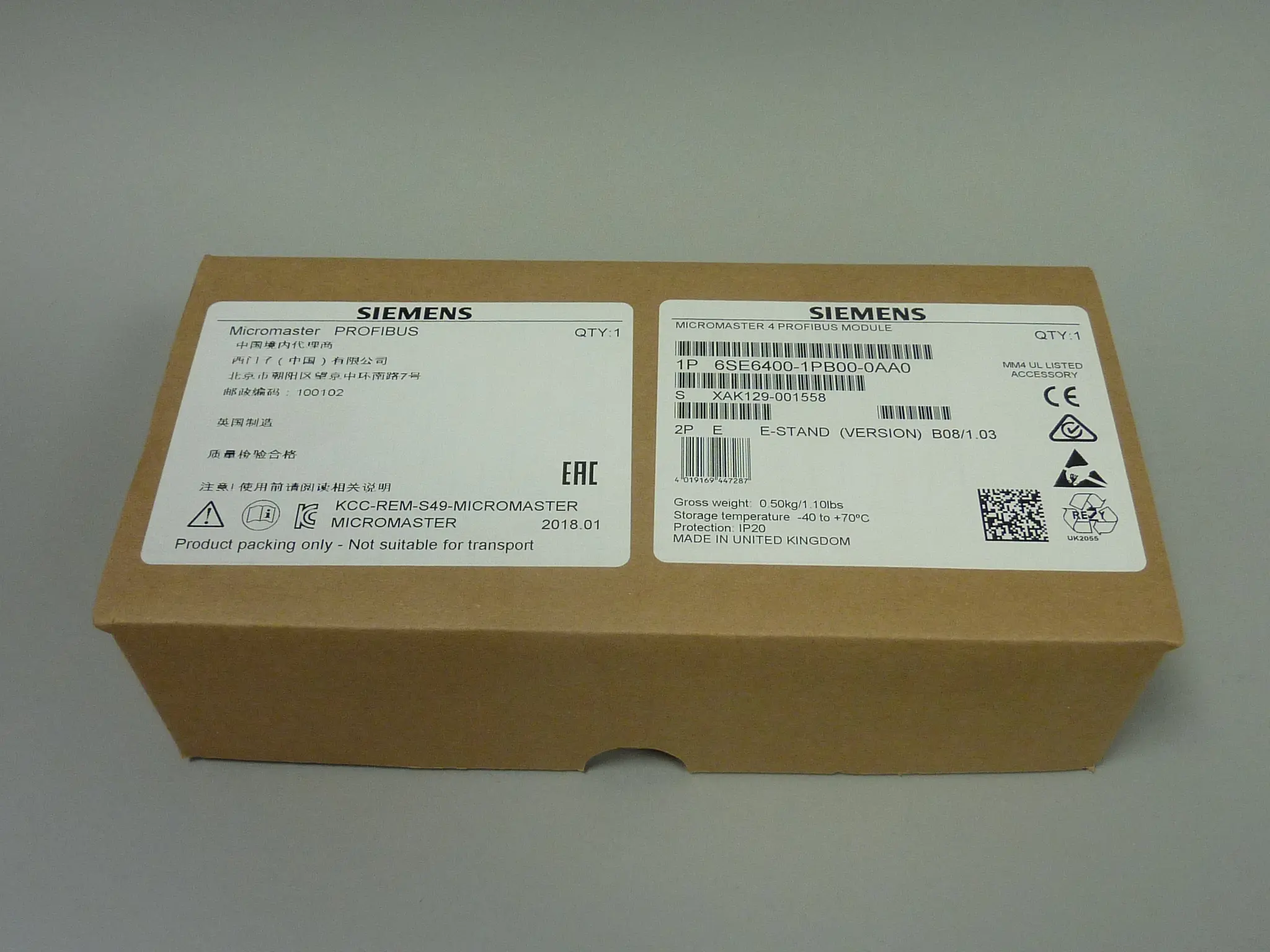 Produktfoto 1 von 6SE6400-1PB00-0AA0