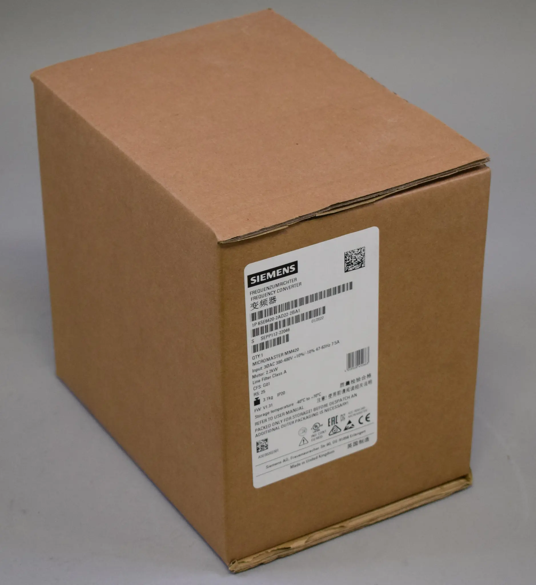 Produktfoto 1 von 6SE6420-2AD22-2BA1