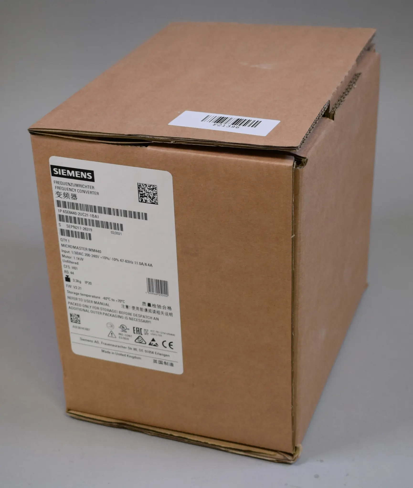 Produktfoto 1 von 6SE6440-2UC21-1BA1