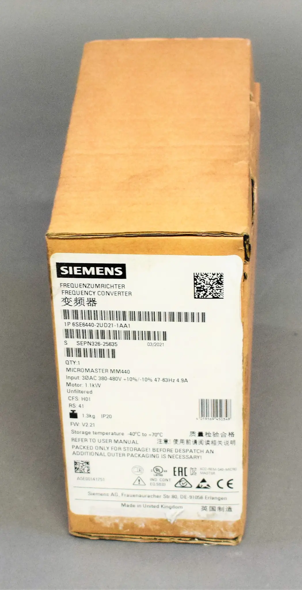 Produktfoto 1 von 6SE6440-2UD21-1AA1