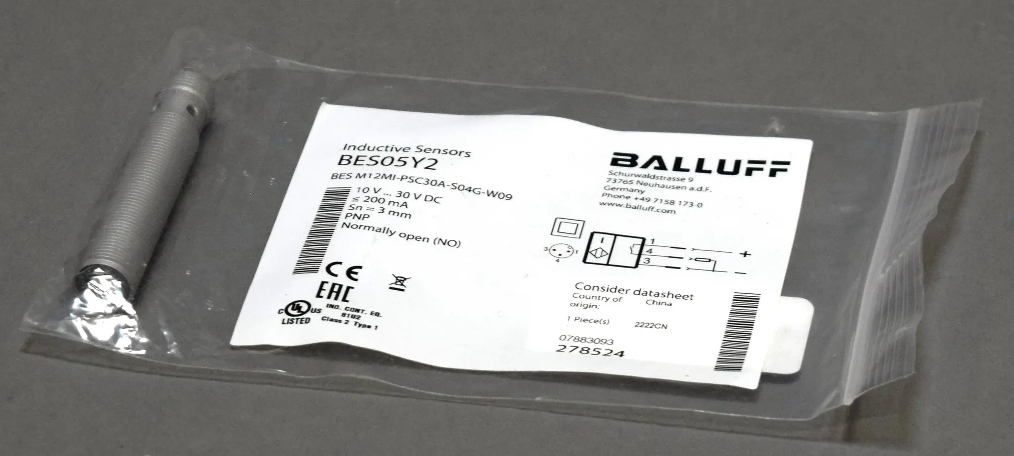 Produktfoto 1 von BES M12MI-PSC30A-S04G-W09