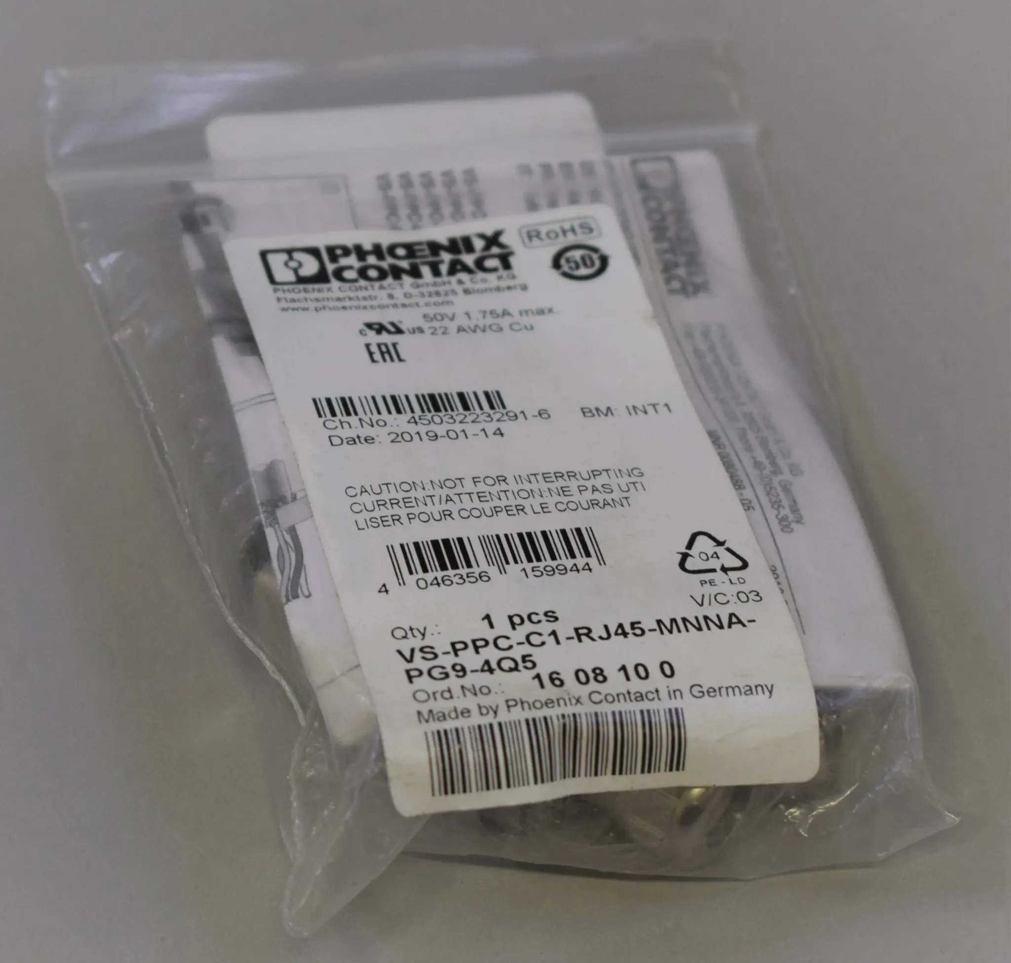 Produktfoto 1 von VS-PPC-C1-RJ45-MNNA-PG9-4Q5