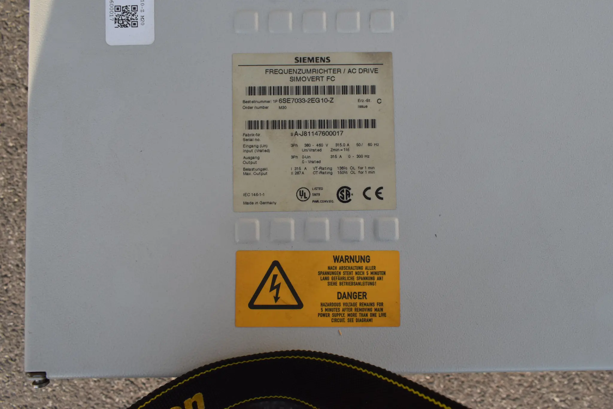 Produktfoto 1 von 6SE7033-2EG10-Z M20