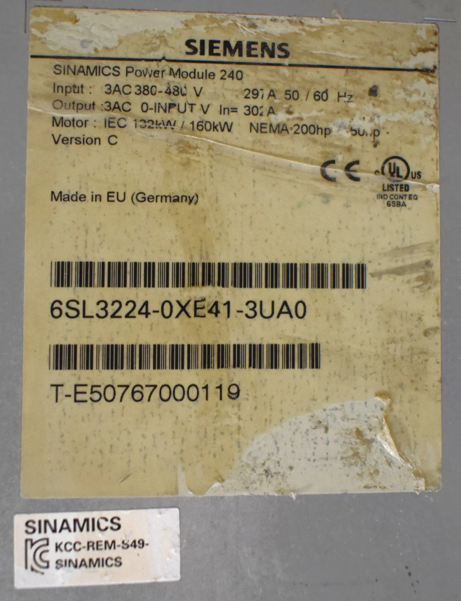 Produktfoto 1 von 6SL3224-0XE41-3UA0