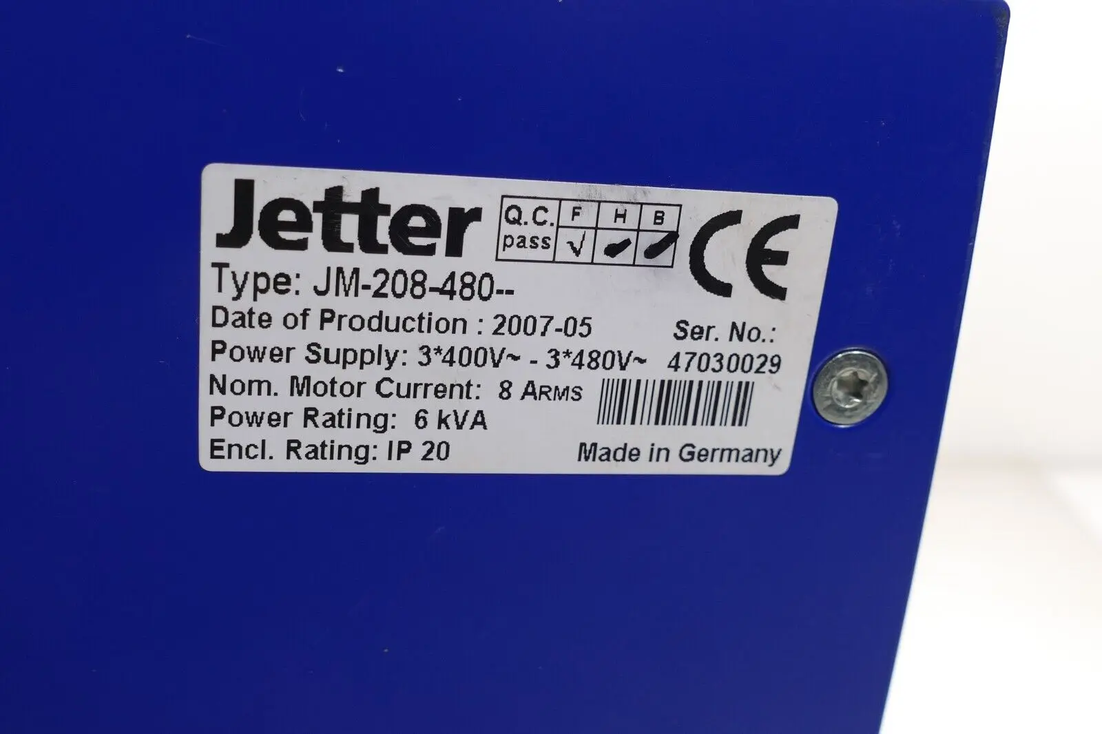 Produktfoto 1 von Jetter JetMove 208-480 Servoverstärker | JM-208-480--