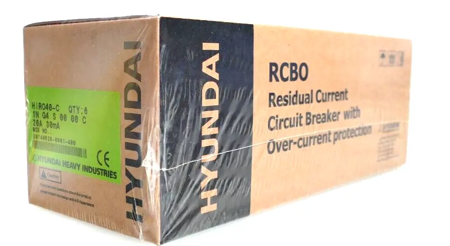 Produktfoto 1 von 6x Hyundai HiRO40-C | Circuit Breaker 1N G4 S 00 00 C | 1NG4S0000C | 20A | 30mA
