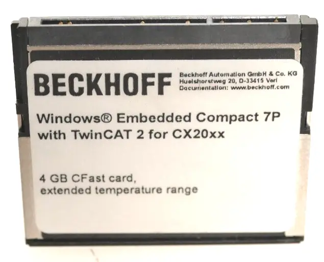 Produktfoto 1 von Beckhoff Card 4 GB CFast 23170053 | ICFS312-004GW