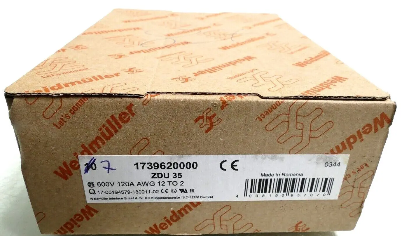 Produktfoto 1 von 7x Weidmüller 1739620000 Durchgangs-Reihenklemme ZDU 35