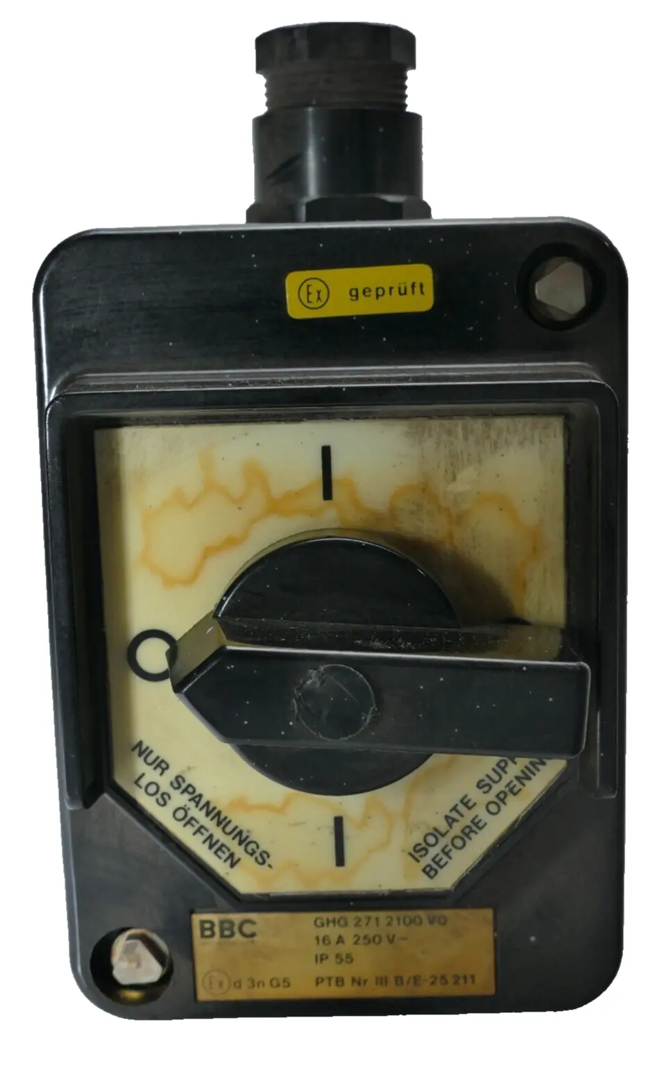 Produktfoto 1 von BBC Installationsschalter GHG 271 2100 V0 |  d 3n G5 | PTB Nr. III B/E-25 211 | 2712100