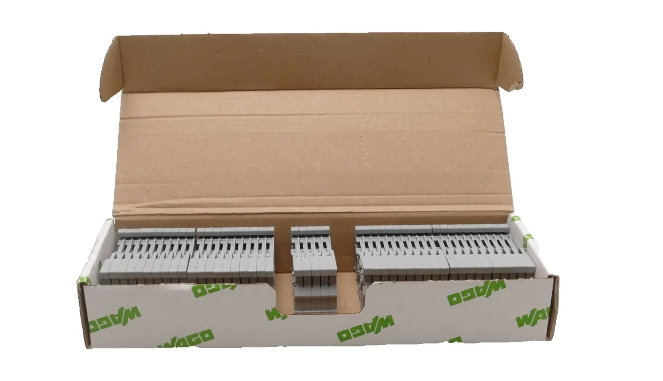 Produktfoto 1 von 45x Wago 2-Leiter/1-Pin-Basisklemme 4mm² grau | 769-251 | 07690251
