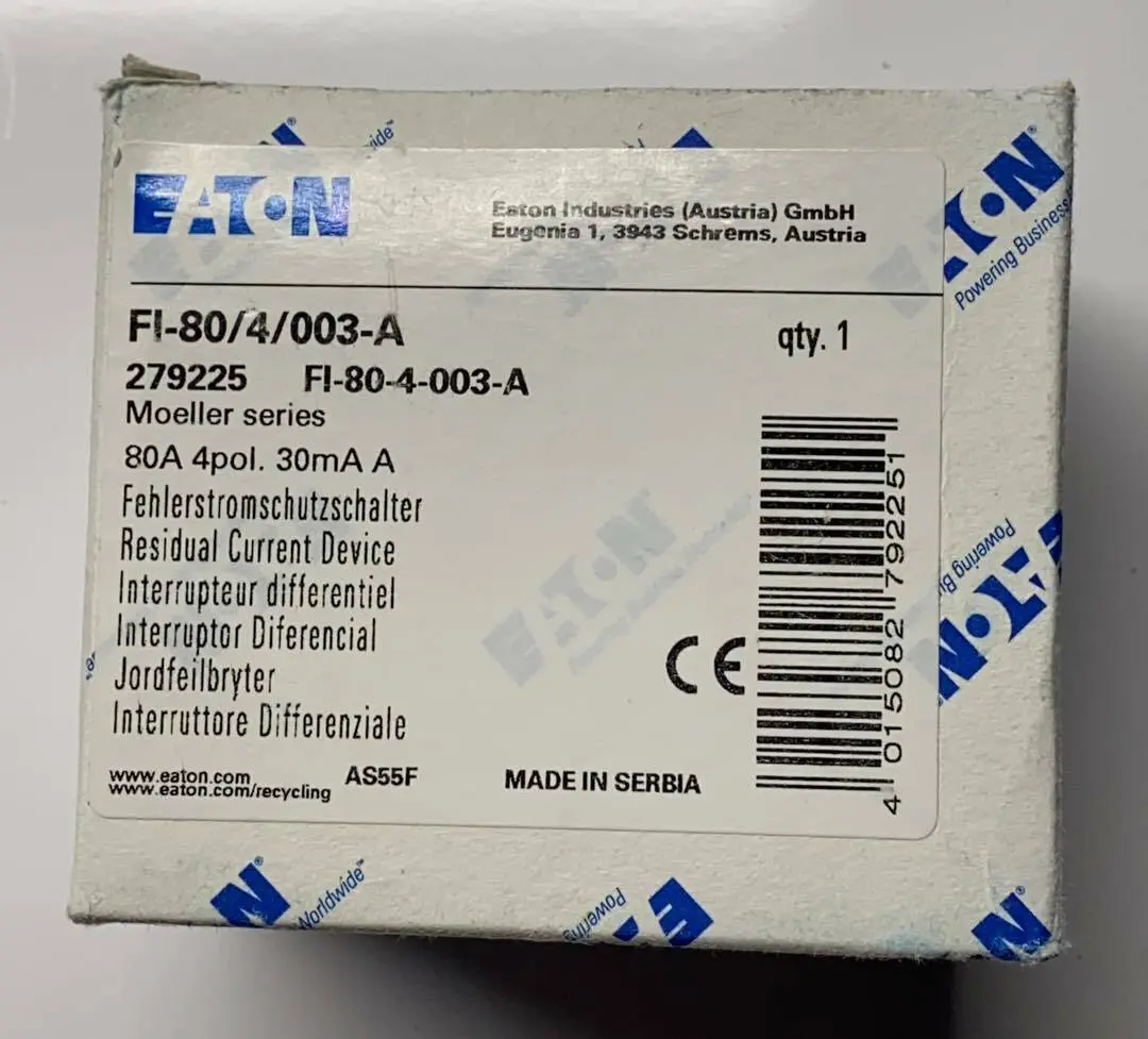 Produktfoto 1 von Eaton FI-Schalter FI-80/4/003-A | 279225