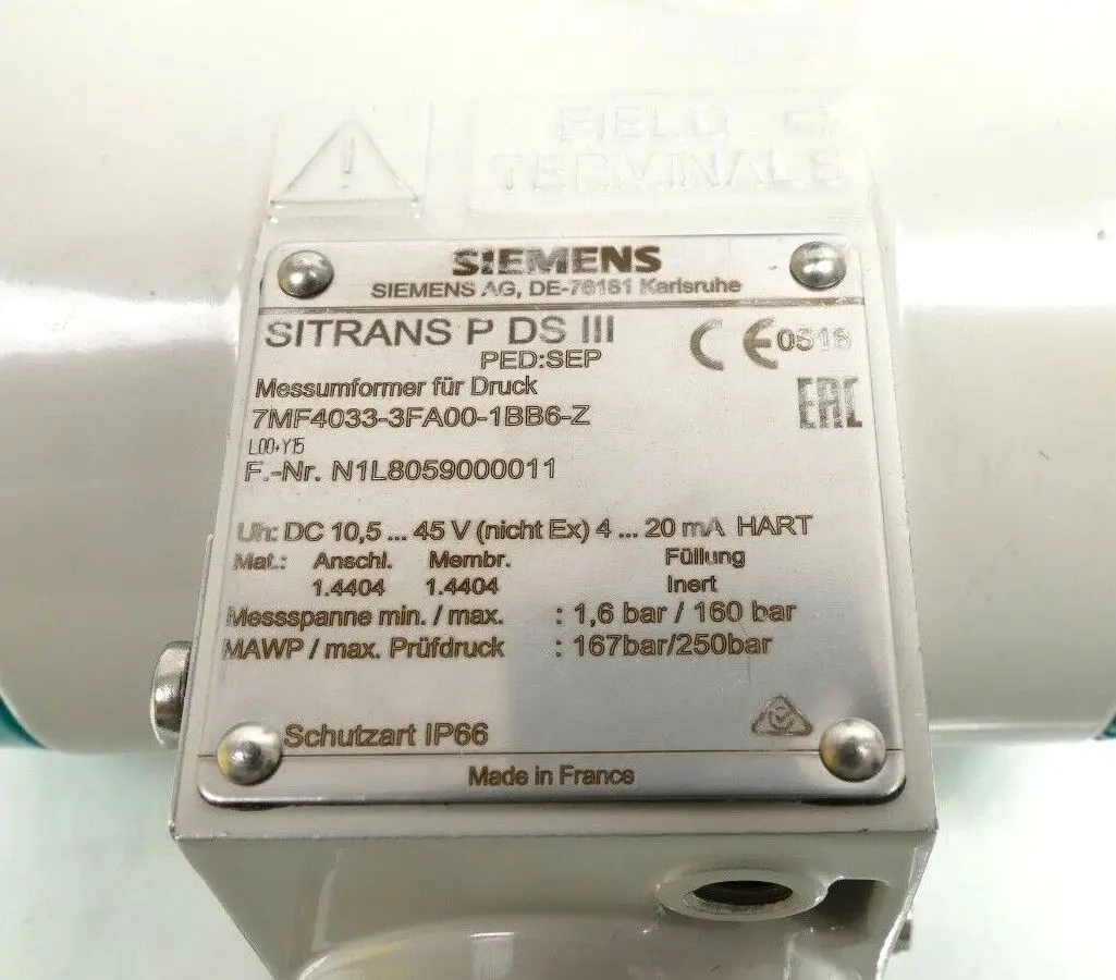 Produktfoto 1 von Siemens SITRANS P DS III | 7MF4 033-3FA00-1BB6-Z | 7MF4033-3FA00-1BB6-Z