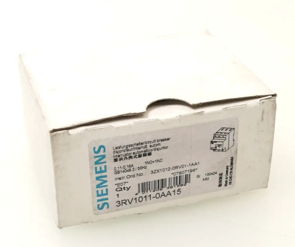 Produktfoto 1 von Siemens Leistungsschalter 3RV1 011-0AA15 | E:07 | 3RV1011-0AA15
