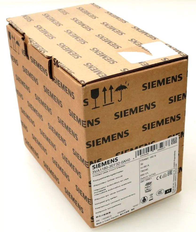 Produktfoto 1 von Siemens Frame 160N Kompaktleistungsschalter | E:02 | 3VA1180-3EF32-0AH0