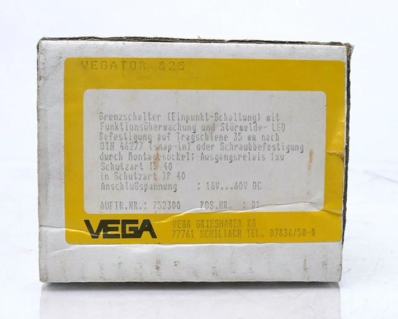 Produktfoto 1 von VEGA Grieshaber VEGATOR 825 Ex Füllstand Grenzschalter 24V AC NEU & OVP