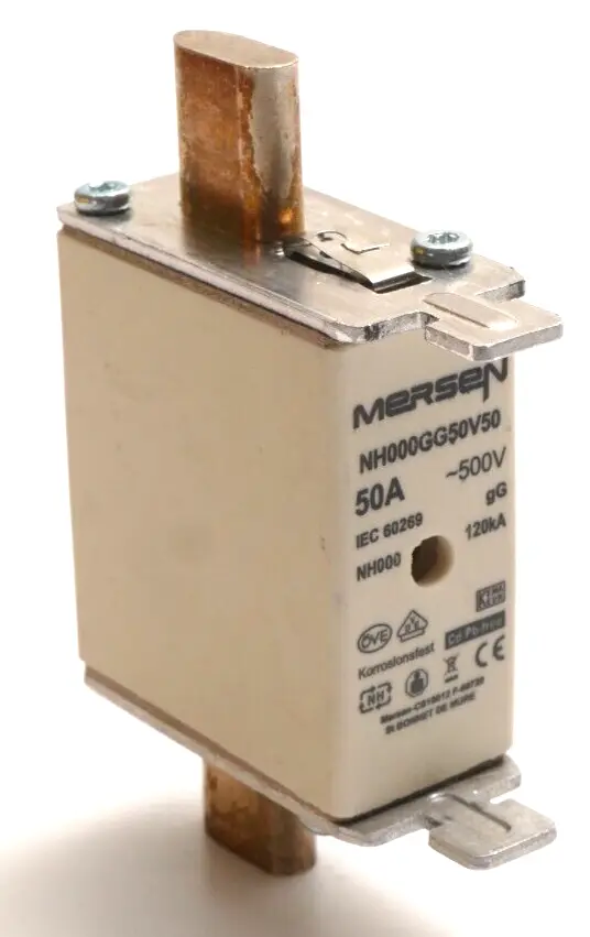 Produktfoto 1 von Mersen Sicherungseinsatz 50A NH000 120kA | NH000GG50V50