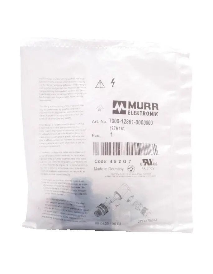 Produktfoto 1 von Murr Elektronik M12 St. 90° A-kod. Schraubklemmanschluss | 7000-12861-0000000