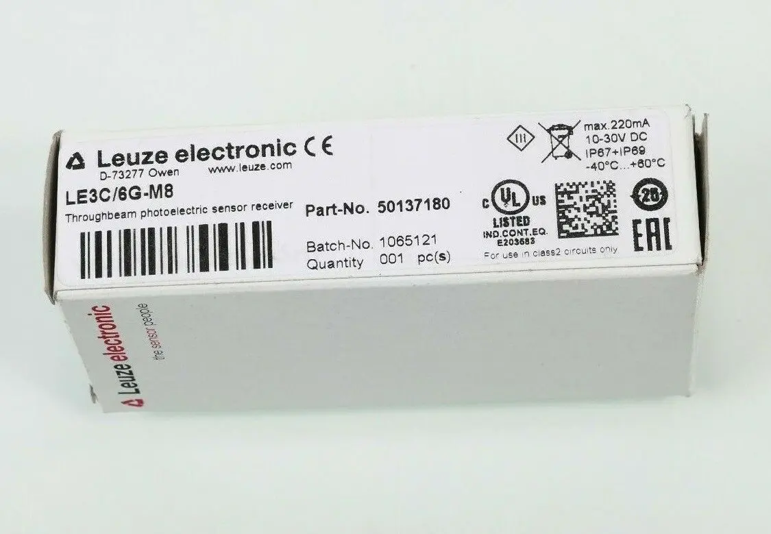 Produktfoto 1 von Leuze Einweg-Lichtschranke Empfänger LE3C/6G-M8 | 50137180
