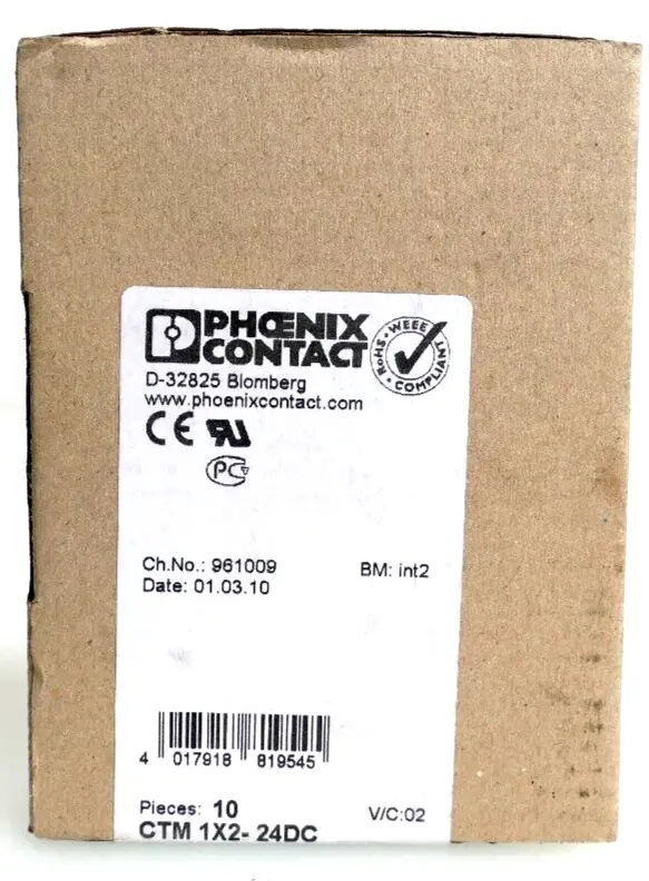Produktfoto 1 von 10x Phoenix Contact Überspannungsschutz 28 38 51 3 | CTM 1X2-24DC | 2838513