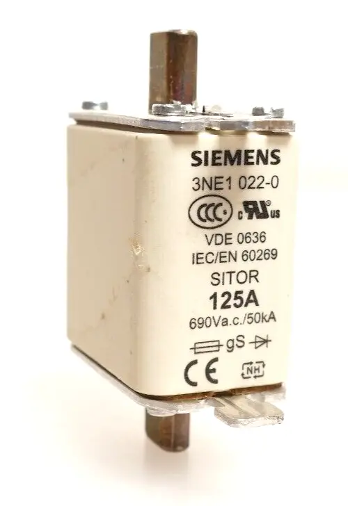 Produktfoto 1 von Siemens SITOR Sicherungseinsatz 125A 690Va.c. 50kA 3NE1 022-0 | 3NE1022-0