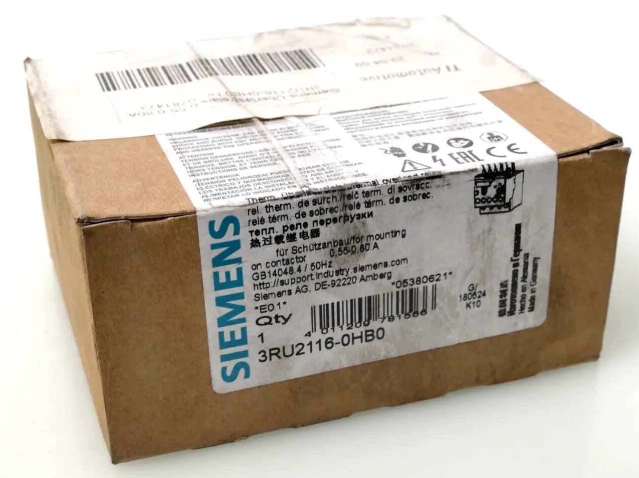 Produktfoto 1 von Siemens SIRIUS Überlastrelais 3RU2 116-0HB0 | E:01 | 3RU2116-0HB0