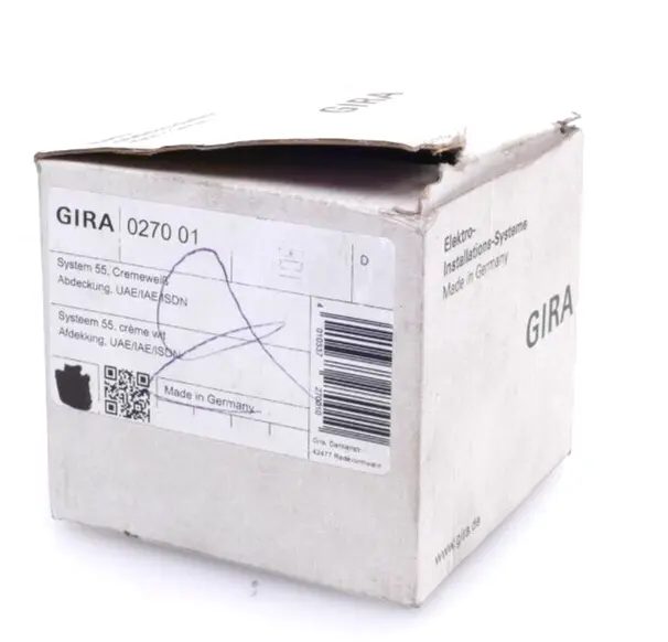 3x Gira 0270 01 System 55, Cremeweiß Abdeckung UAE/IAE/ISDN 027001